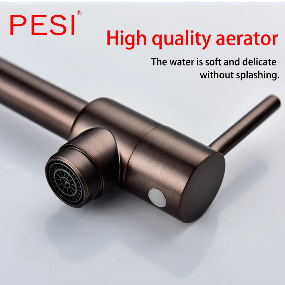 Brass Wall Mounted Kitchen Faucet Pot Filler Faucet Swivel Folding Retractable Rotary Stretch Basin Faucet Sink Tap.