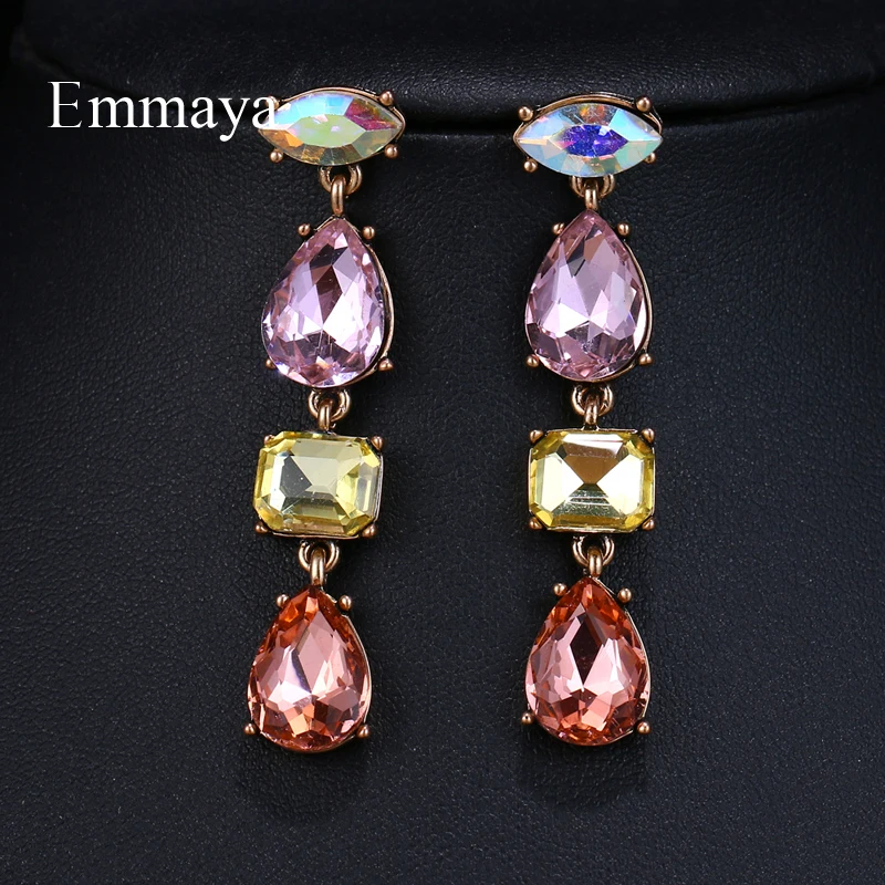 

Emmaya Creative Few Type Color And Geometry ColorJewelry Pendant Newest Style For Girls Women Drop Earrings Gift For Friend