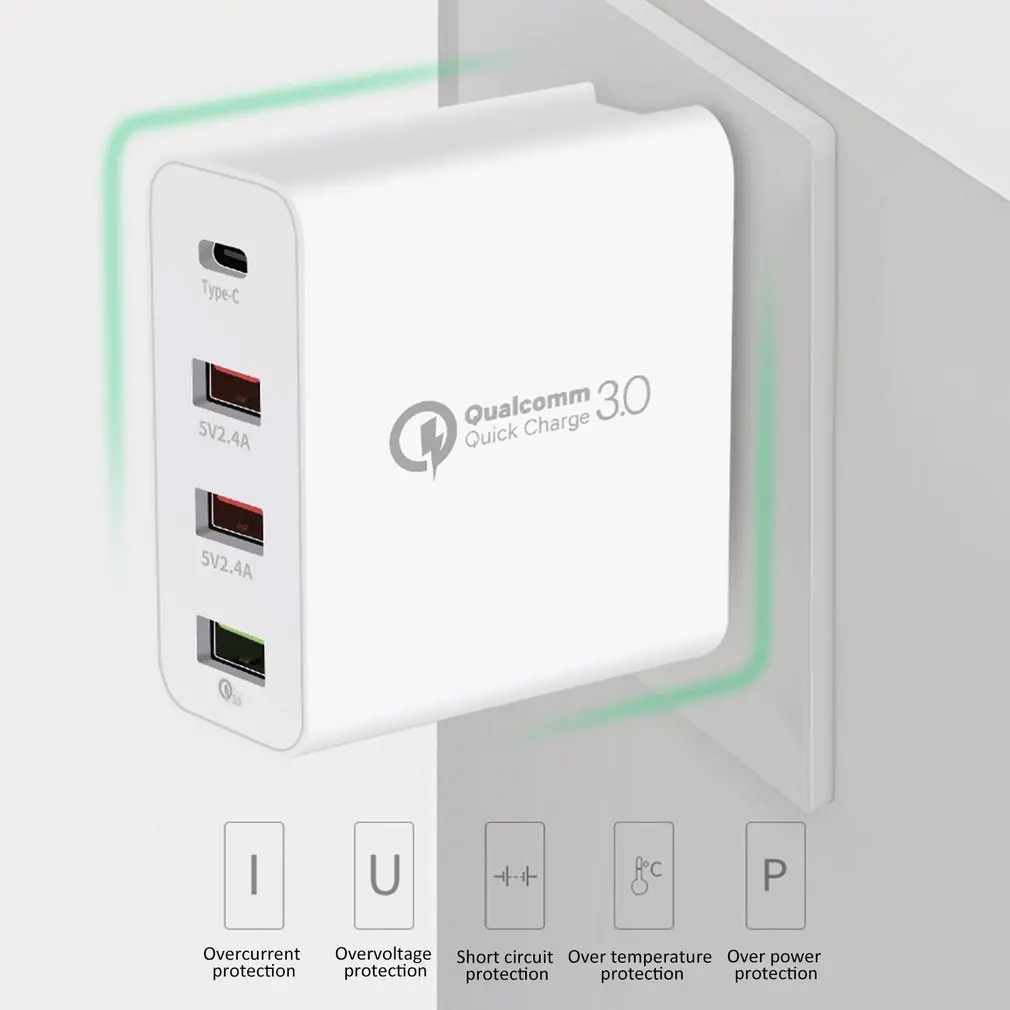 Multi Fast USB Charger Charge Multiple 4 USB Phone Charging Station Universal USB HUB Smart Charger