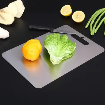 

Stainless Steel Cutting Board Square Modern Chopping Block Fruit Cutting Block for Home Kitchen (28x39x0.2cm)