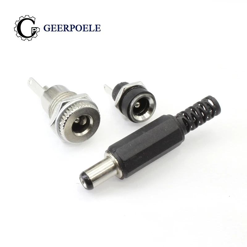 

50/100 set a lot 5.5*2.1 5.5*2.5 DC Connector 30V 5A DC Power Plug Female Interface Mount Socket Jack Wire Terminal Adapter 022B