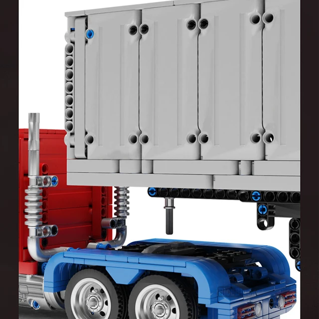 Technical Remote Control Diy Model Assembly Toys Long-distance Transport Box Truck Building Block  Bricks Gifts for Boys Friends 3