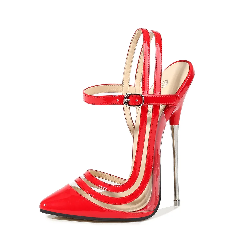 MCLUBGIRL/Обувь для ночных клубов; обувь для танцев на очень высоком каблуке из металлической стали; распродажа; женская обувь; пикантные Клубные туфли-лодочки на высоком каблуке; WZ - Цвет: red