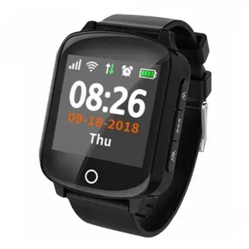 

Slimy Elderly Smart Watch D200 IP68 Waterproof GPS Location Tracker Anti-lost Smartwatch Heart Rate Fall Down Alarm Clock Hour