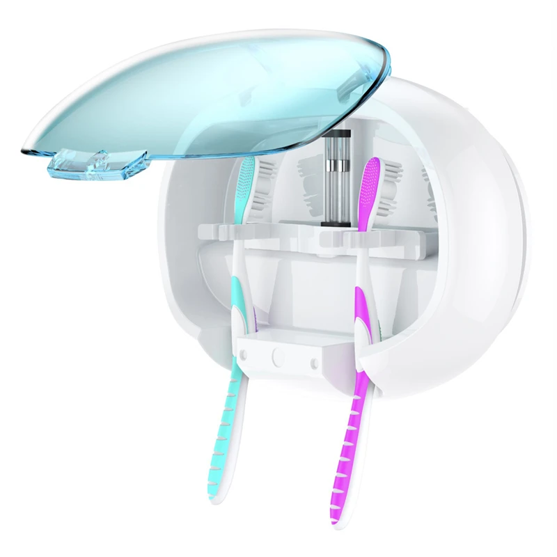 

UV Toothbrush Sanitizer Wall Mounted Toothbrush Holder Sterilizer Electric Toothbrush Cleaner Storage Case For Bathroom Tools