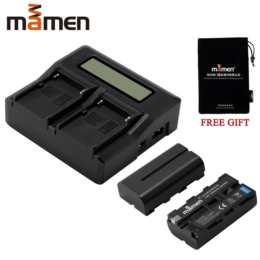 Mamen перезаряжаемый NP-F550 NP F550 NPF550 NP-F570 NP F570 цифровой батарейный блок 2650 мАч+ lcd двойное зарядное устройство для sony GV-D200 D80