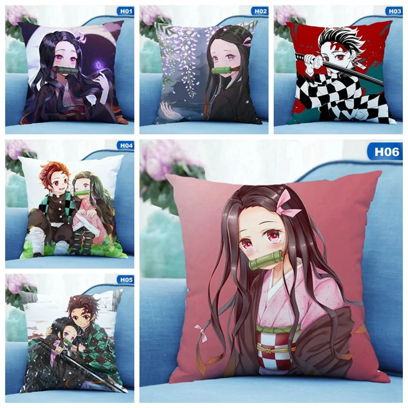 Аниме демон убийца Kimetsu No Yaiba Kamado Tanjirou Косплей Подушка для гостиной Подушка современная домашняя декоративная 35*35 см