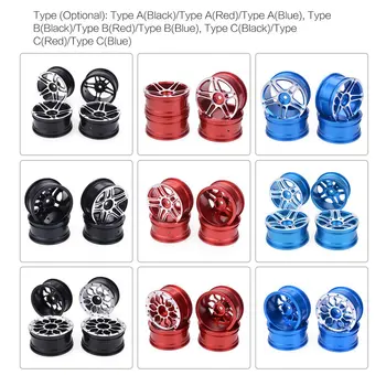 

4pcs Aluminium Alloy 1.9inch Wheel Hubs for 1/10 RC Drift Car / Tourning car / Crawler truck Axial SCX10 Traxxas TRX4 D90