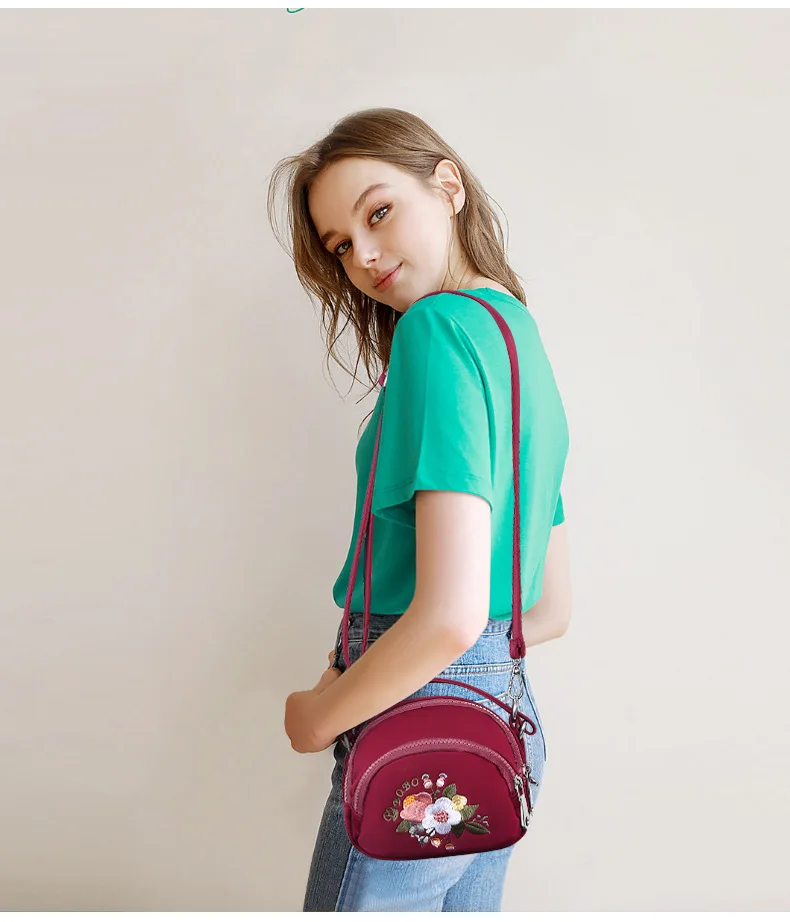 New Style Simple Casual Ethnic-Style Shoulder Bag Waterproof Nylon Bag Women's Trend Versatile Lightweight Hand Shoulder Bag