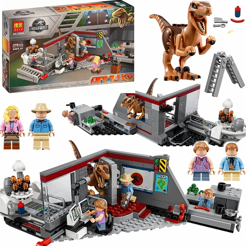 Jurassic Park Velociraptor Chase Building Blocks Bricks Compatible 75932 Jurassic World Park Dinosaures Movie For Kids - Blocks - AliExpress
