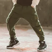 BOY'S Pants Spring Clothing New Style Korean-style Casual Pants Middle And Large Children Bib Overall Spring And Autumn Tro