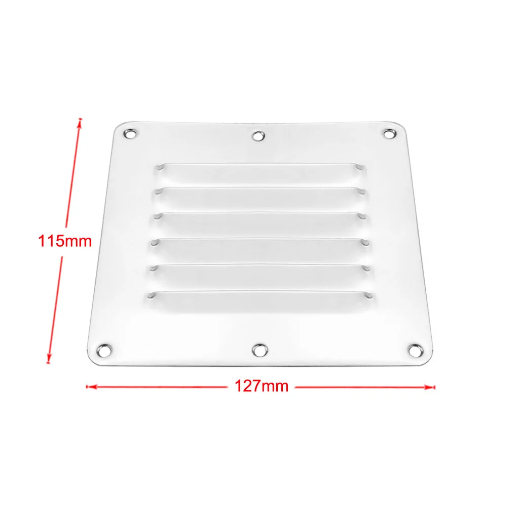 Square Air Vent Louver Ventilator Grille Cover Adjustable Exhaust Vent Stainless Steel for Boat Yacht Caravan Home