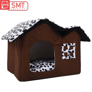 

Smartpe Foldable Pet House Bed With Mat Soft Winter Warm Dog Sofa Cushion Kennel Nest Removable Pet Bed For Puppy Kitten