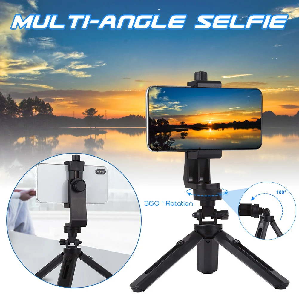 Портативный мини-штатив телескопический стабилизатор для телефона вращающийся