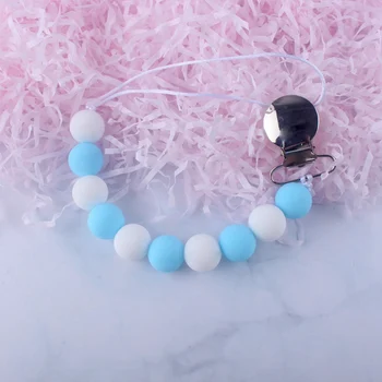 

Baby Baby Silicone Pacifier Chain Wooden Pacifier Clip Anti-chain Infant Pacifier Chain Toy Newborn Pacifier Chain