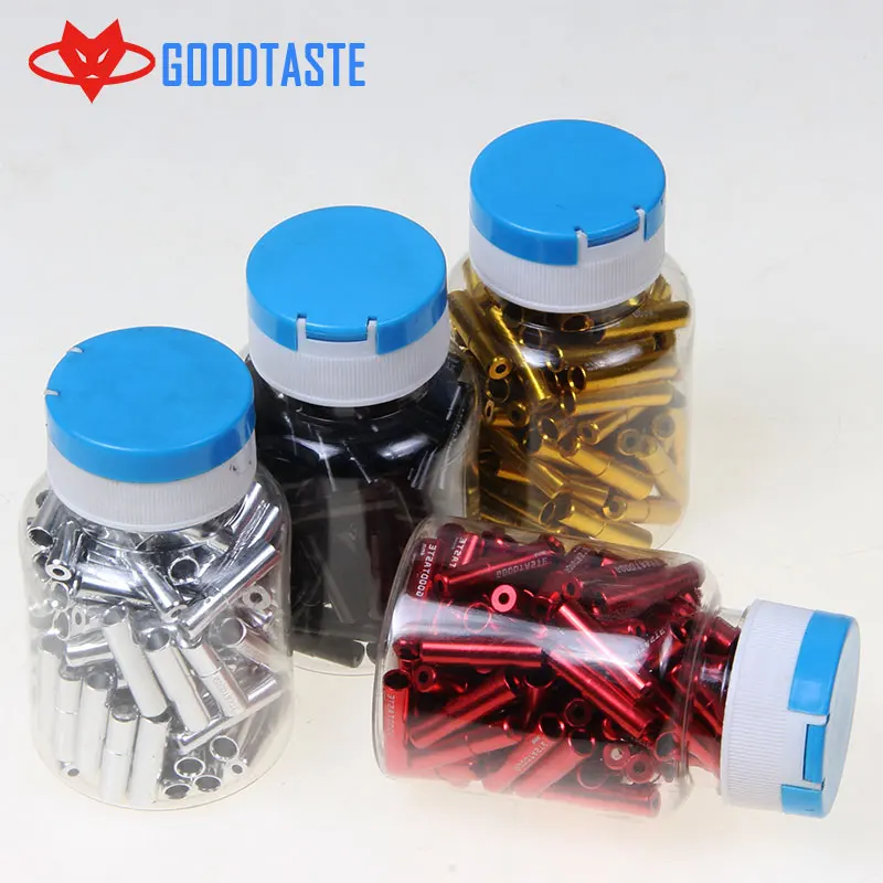 2018 Real Freio V Brake 10pcs Bicycle Aluminum Alloy Transmission Pipe Cap Mountain Bike Shifting Cable Tube Accessories