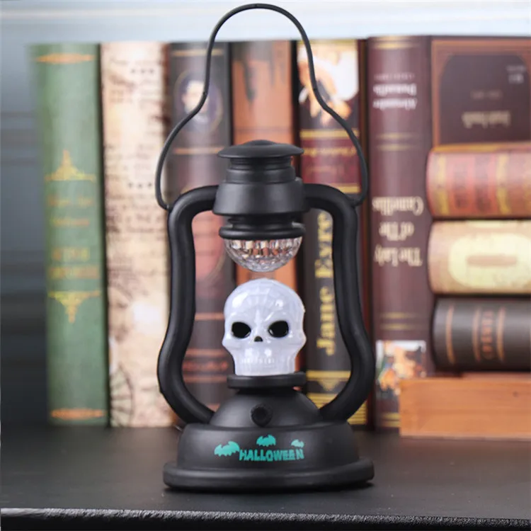 Newsest Хэллоуин фонарь в форме тыквы Красочные привидения крики, скелет керосина лампа праздничный декоративный атомосферный ночник