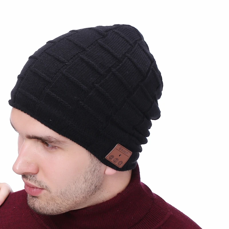 Solid Warm Beanie 20KHZ 10M 180Mah Wireless 32 Unisex Hat 2 Knitted Hat Soft Earphone 20 V4 Ohms 95DB Bluetooth