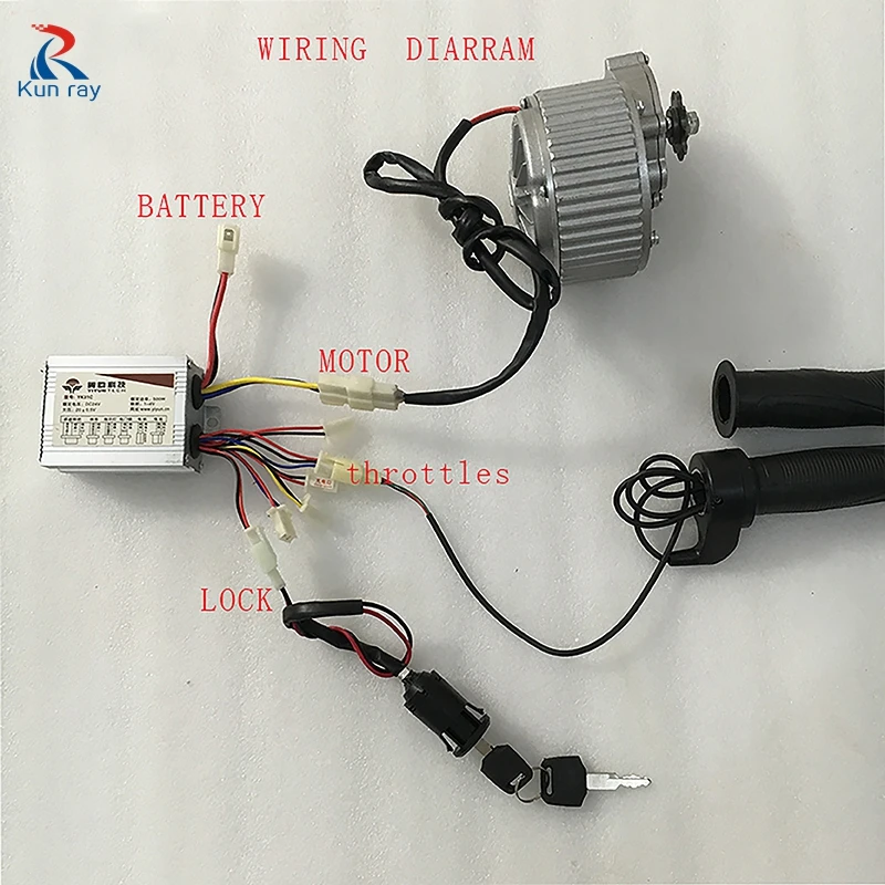 KUNRAY 범용 오토바이 오토바이 점화 스위치 전기 자전거 전기 스쿠터 모터 용 키 전원 잠금 장치 2 배선 부품