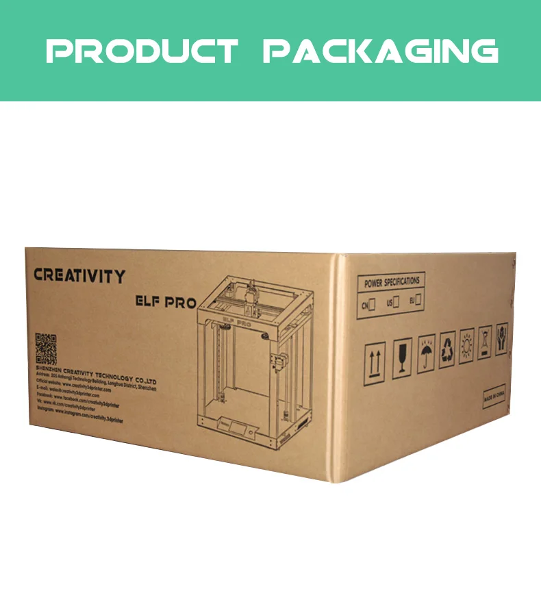 Creativity Latest FDM CoreXY 3D Printer Kit ELFPRO Extruder ultra-quiet Drive MW Power Supply High Quality 3d Printer best cheap 3d printer