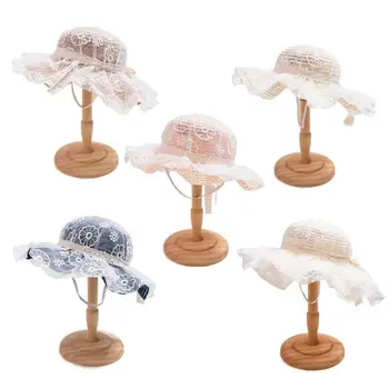 

Drop Ship. Children Straw Hat Girls Summer Breathable Lace Visor Baby Sunscreen Beach Hat