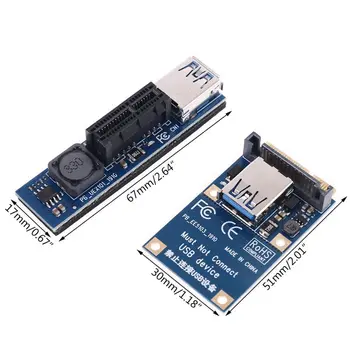 

PCI-E Riser Mini PCIE to PCI-E X1 Extension Port SATA Adapter Expansion Card M0XB