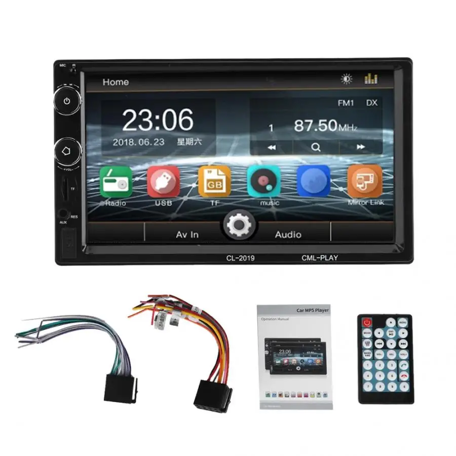 Авто аксессуары 7 дюймов WiFi 2Din Автомагнитола стерео Мультимедиа Bluetooth MP5 плеер oto aksesuar