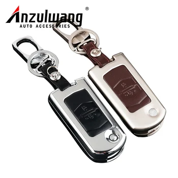 

ANZULWANG Car Key Cover Case Zinc Alloy Leather Buckle Case For Mazda Axela CX5 ATENZA Mazda6 Mazda3 Mazda2 Car Key Cover Case