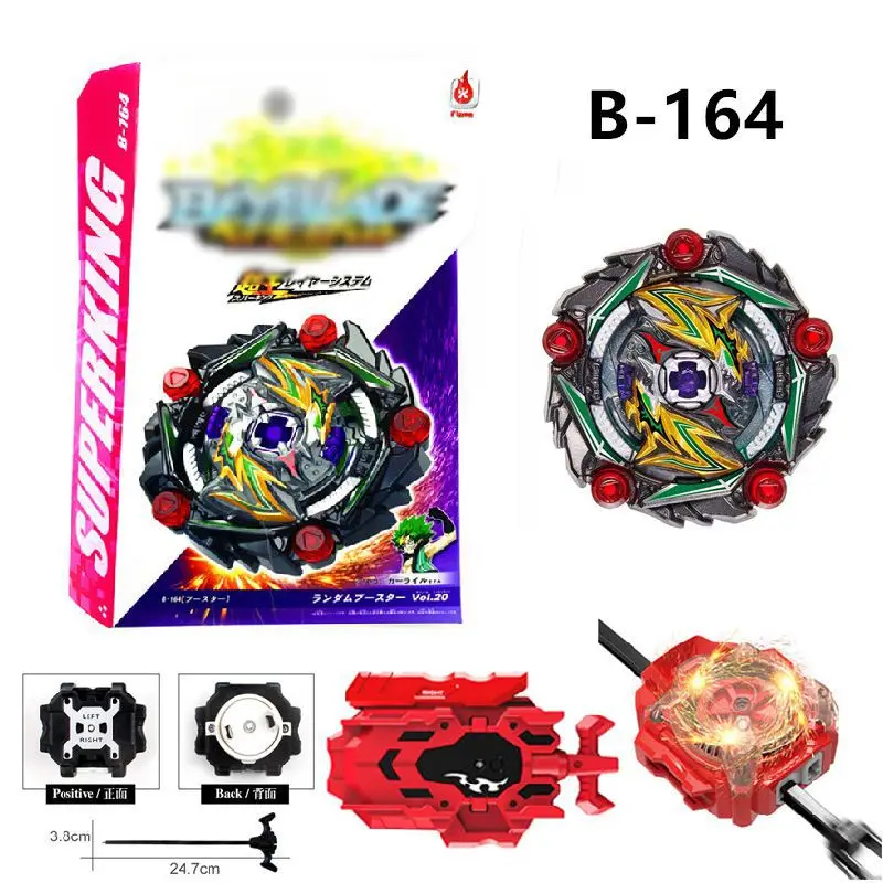 

B-164 Burst Super King Curse Satan .Hr.1D Booster Vol.20 w/Launcher Combat Gyro spinning Top toys for children boys gyroscope