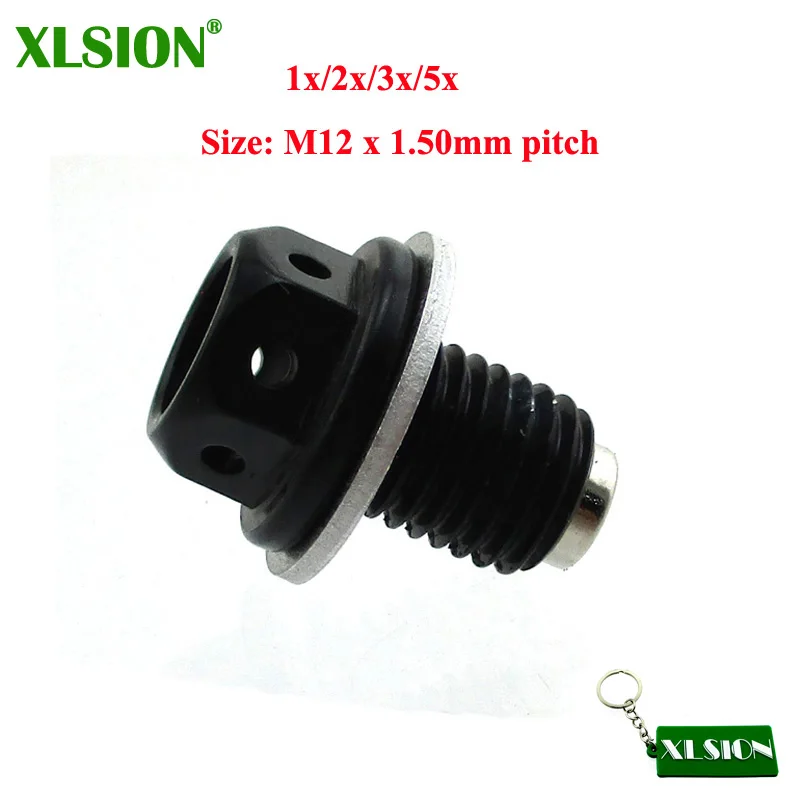 XLSION M12 x 1,50 мм Шаг магнитного масла дренажный болт Вилка Винт для 50cc 70cc 90cc 110cc 125cc яма грязи покрытие для велосипеда Quad CRF50