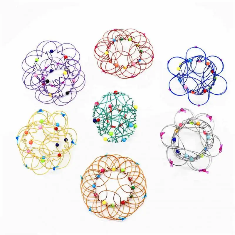 Creative Mandala Decompression Toy 5/3/2pcs Variety Flower Basket Mild Steel Hoop Children Toy Fun Stress Relief For Kids Adult