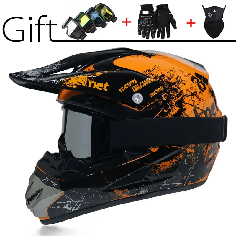 super cool motorcycle offroad helmet cross ATV motorcycle helmet MTB Downhill full mask 3 free gifts and lots of design casco