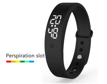 

V9 Smart Temperature Measurement Bracelet Pedometer Sleep Monitor Temperature Bracelet Smart Wristband Intelligent Vibration