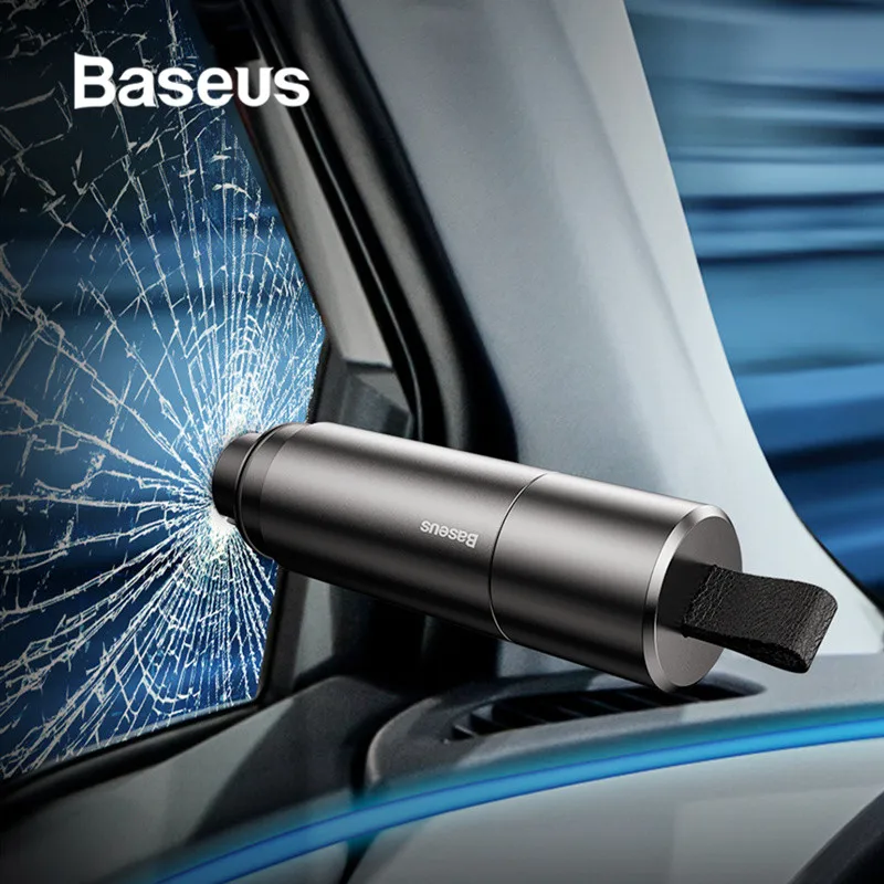 Baseus Мини Автомобильный стеклоподъемник режущий ремень безопасности молоток спасательный молоток режущий нож аксессуары для интерьера