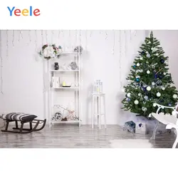 Yeele Рождество фон Дерево Белый настенный свет для новорожденных вечерние фотосессия фотография фон для фотостудии