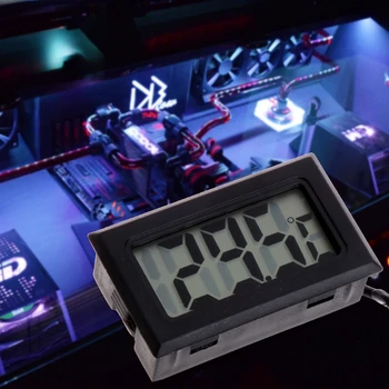 

Digital Thermometer Temperature Meter Gauge with G1/4 Thread Probe Water Cooling 77UD