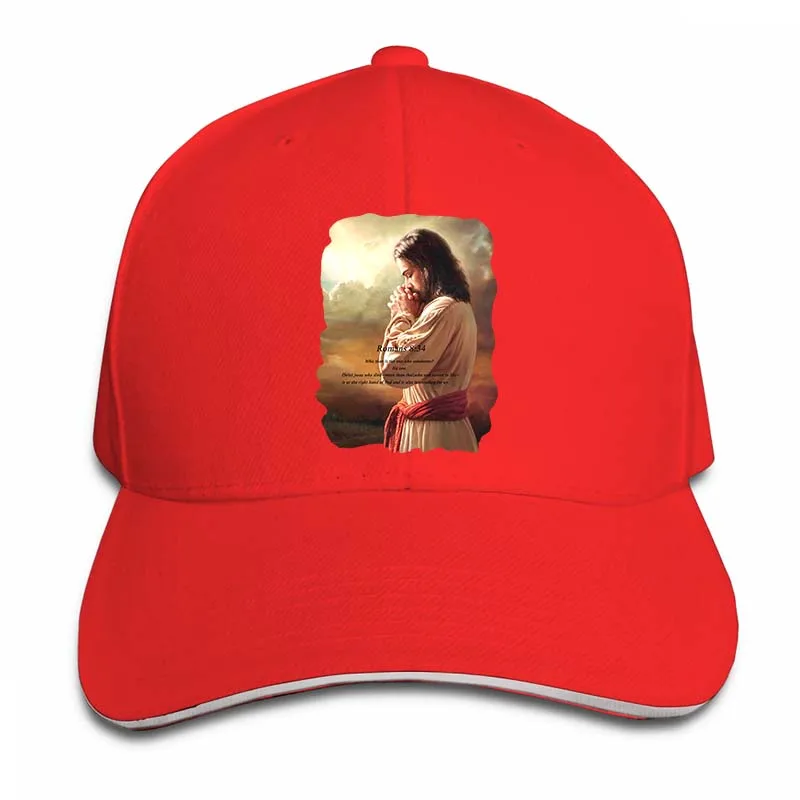 Unisex-Jesus Christ religion-Script Romans Pray Christ бейсбольная кепка для мужчин и женщин, Кепка-Дальнобойщик, модная Регулируемая Кепка - Цвет: 2-Red