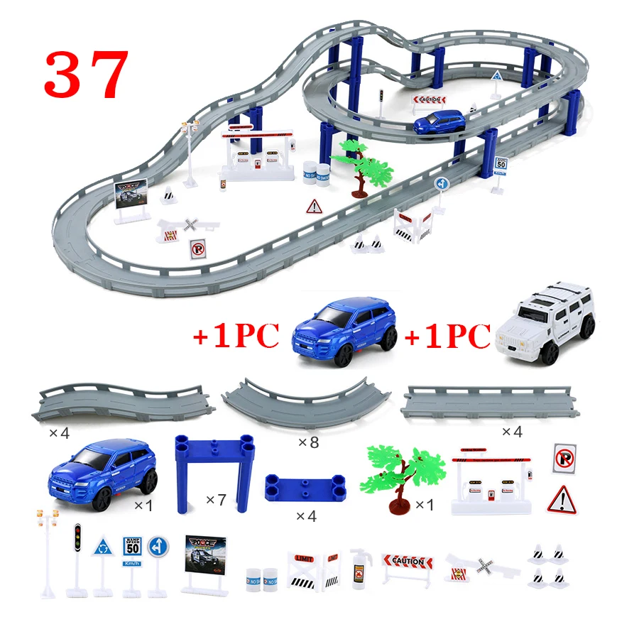 Erencook Electronic Racing Car Track Kids Toy Childrens Game Boys Xmas Gift Rail Building Block Toy ¡­ 