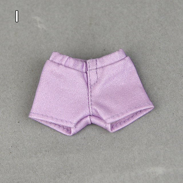 Denim Jeans Leather Shorts For Barbiee Doll Clothes Outfits Trousers For Blythe 1/6 Dolls Accessories Kids Toys