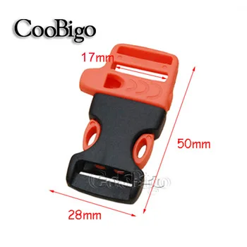 100pcs/Pack 5/8" Whistle Buckles Emergency Survivel Kits for Paracord Bracelet Outdoor Activities #FLC122-A