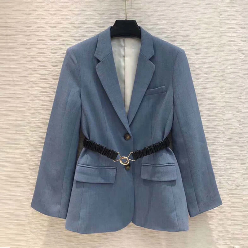 

Red RoosaRosee Designer Women Autumn Elegant Fashion Split Sleeve Turn-down Collar Single Breasted Coat Fashion Lady OL Jacket