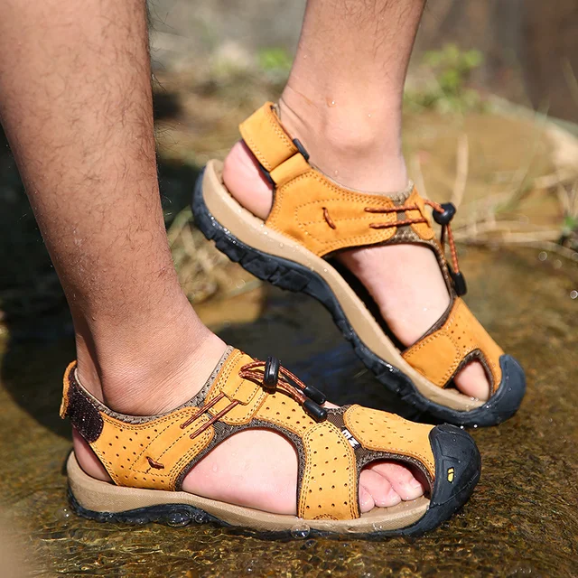 blancas De goma para Hombre, zapatos italianos De De Cuero, De gran comodidad, De verano|Sandalias de hombre| - AliExpress