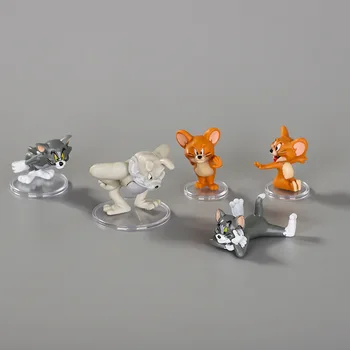 

5 pcs/set 5.5cm Cartoon Tom & Jerry Cat and Mouse Mini PVC Figures Kids Toys Dolls Christmas gift