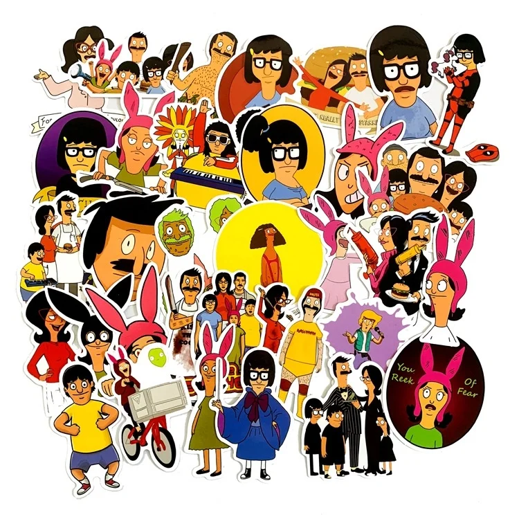 

CA798 34pcs/Set Cartoon Scrapbooking Sticker Decal For for Guitar Laptop Luggage Car Fridge Graffiti Sticker