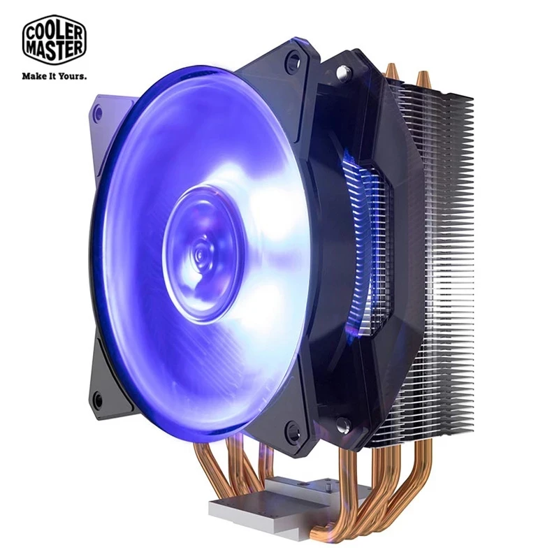 

Cooler Master MA410P CPU Radiator 4 Heat Pipe 4Pin RGB PWM12CM Silent Fan Suitable For Intel 2066 2011 115X AMD AM4 AM3