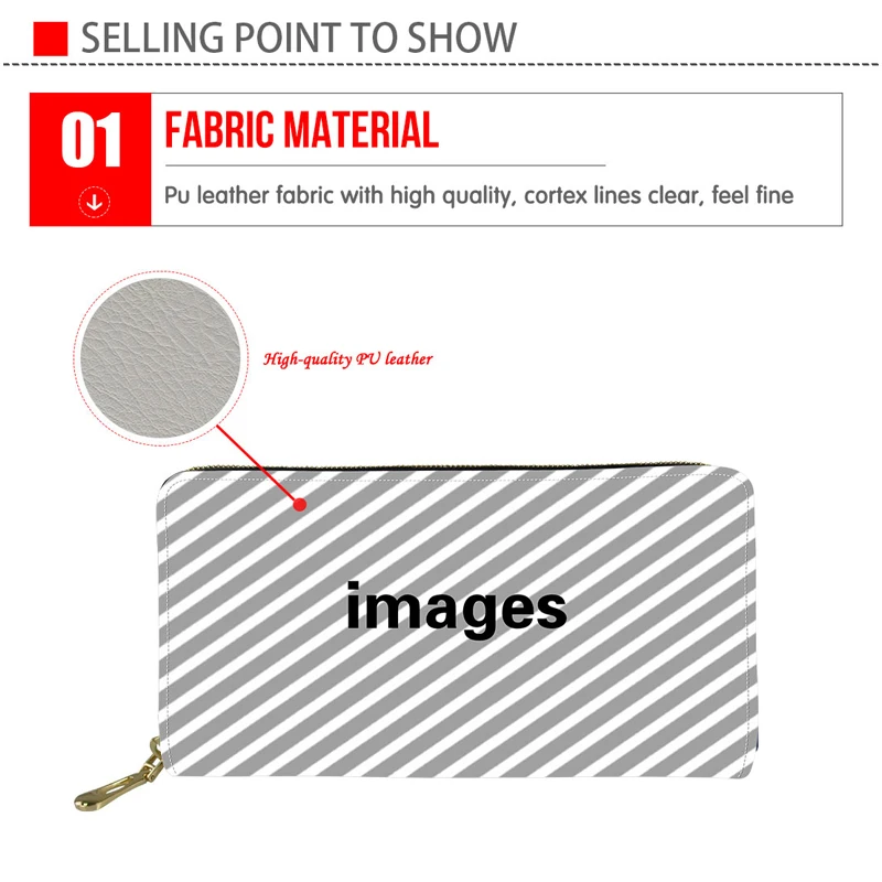 Tanie Coloranimal moda kobiety portfele Zipper torebki The nightmare before christmas Print luksusowy skórzany portfel dla pań Clutch Bag