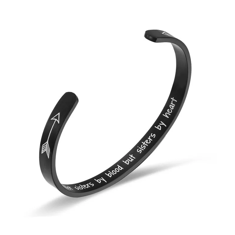 Style 16 Best Friends Bracelet Cuff Bangle Friendship BFF Bracelet Not Sisters By Blood But Sisters By Heart Jewelry for Women Girls - Окраска металла: Style 16