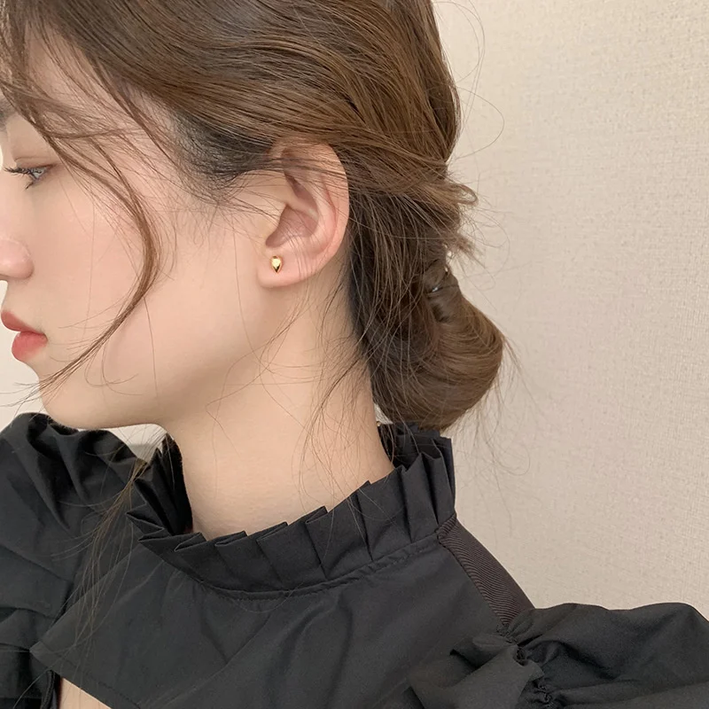 2022 Korean Fashion Women Metal Double Balls Stud Earrings