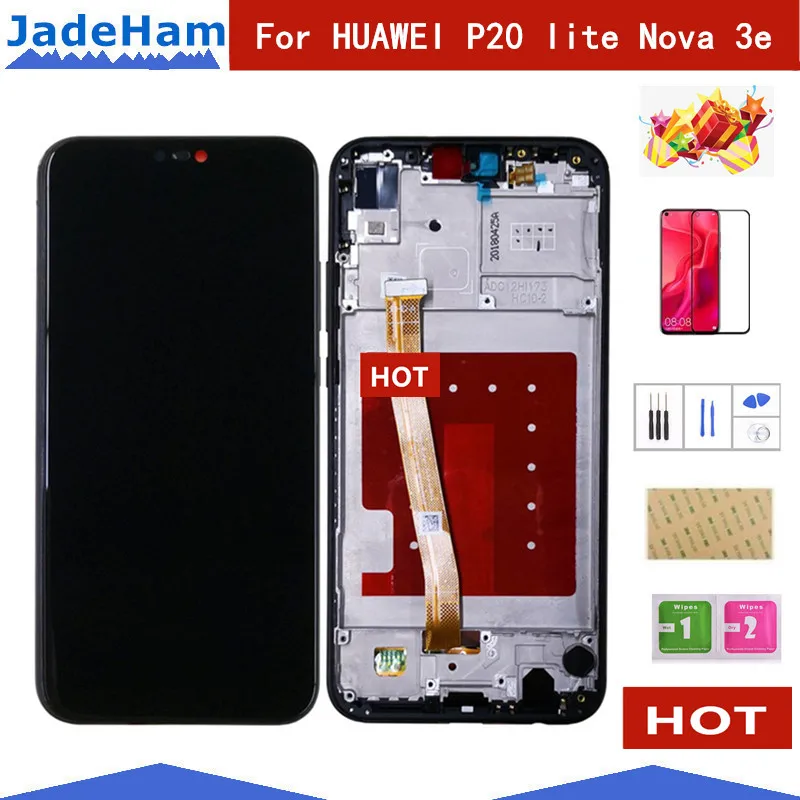 IPS дисплей для HUAWEI P20 Lite с рамкой|Экраны мобильных телефонов| |