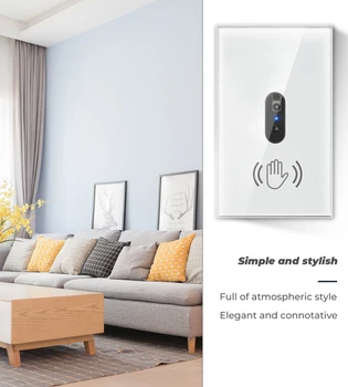 

No Touch Needed Smart Wall Sensor Switch Light Infrared Glass Screen Panel US 110V 220V 10A Electric Power Smart Home Household